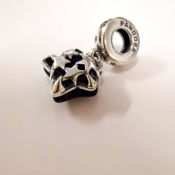 ❌SOLD❌PANDORA Celestial Galaxy Star Murano Dangle Charm - Picture 3 of 7